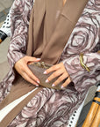Dark brown Classic Rose Abaya