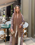 Dark brown Classic Rose Abaya