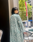 Green Floraline Abaya