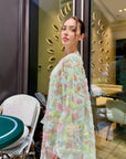 Petal Green Abaya (set with under dress)
