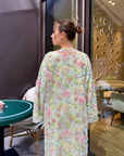 Petal Green Abaya (set with under dress)