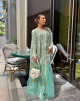Green Glamorous Abaya (set with under dress)