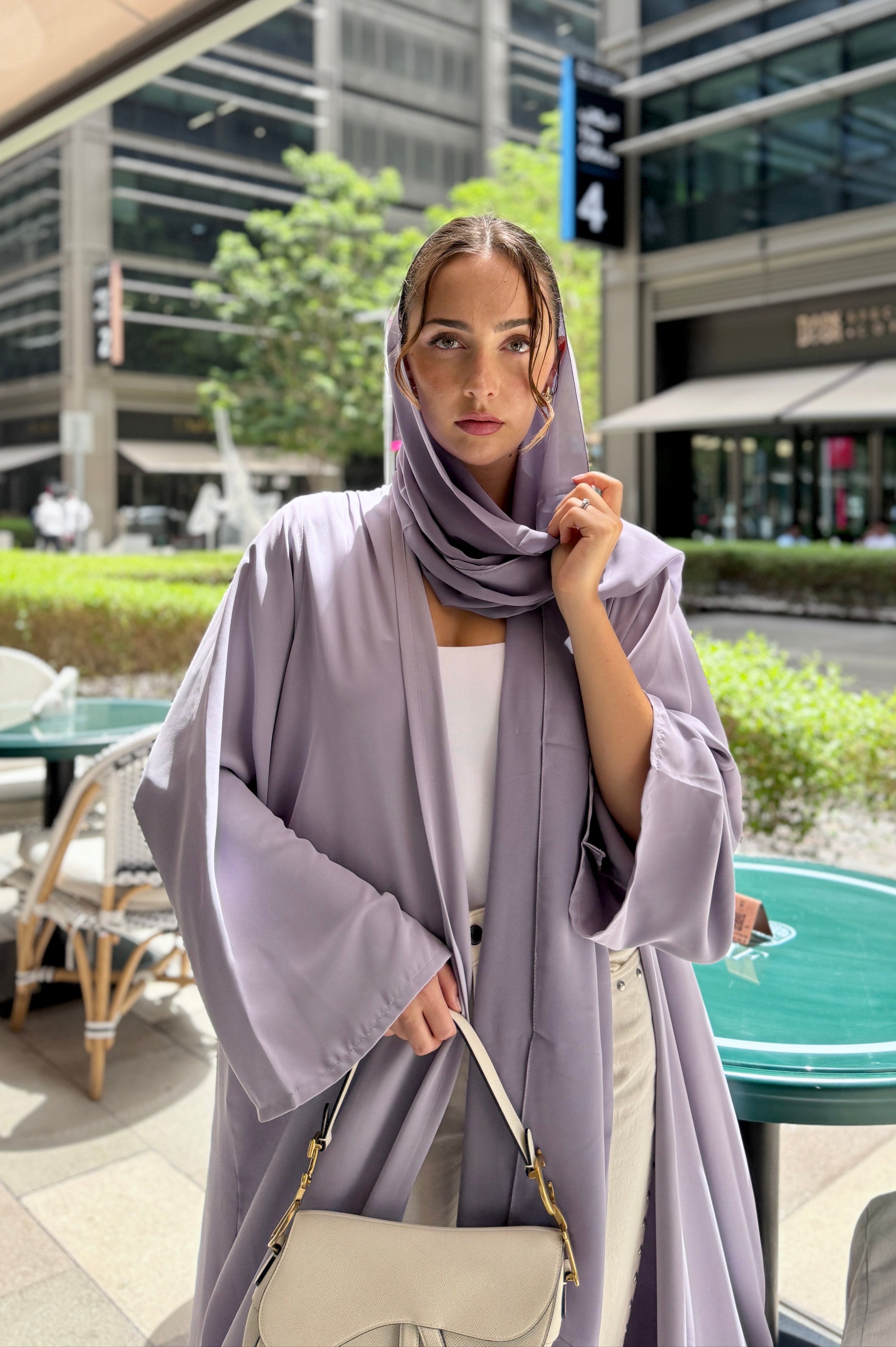 pastel abaya dress Tie and Dye Pastel Abaya L / Powder Blue and Grey